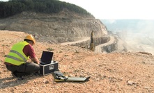 A senseFly UAV prepares for take off