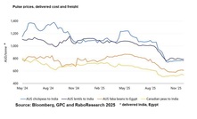 Rabobank says a favourable Indian pulse crop may impact Australian grain prices.