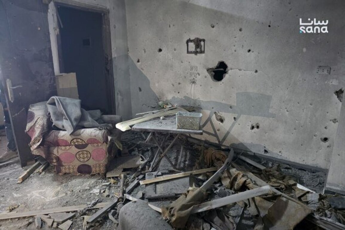 One woman inured in a missile assault on al-Mazzeh