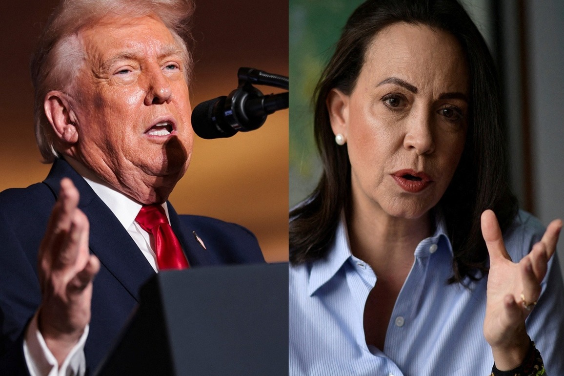 Venezuelan opposition leader Maria Corina Machado meets Trump at White House