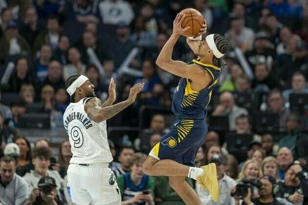 Obi Toppin's late-OT trey pushes Pacers past Wolves