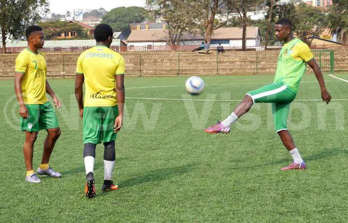  omoros players train at  grounds ahead of the game against ganda ranes