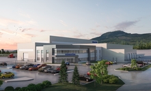 An image of Komatsu's planned facility in Sparwood, British Columbia, Canada