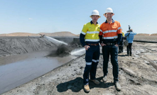 New Century Resources MD Patrick Walta and Senator Matt Canavan touring the hydraulic mining facilities at  Century 