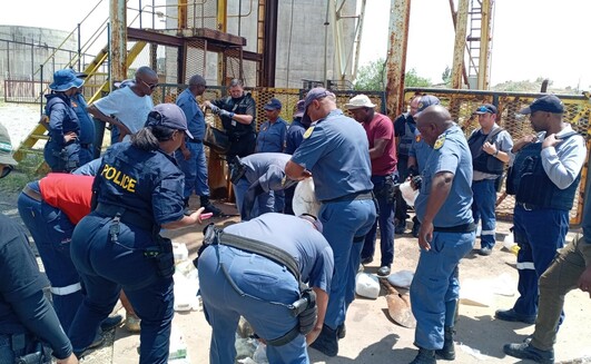 South Africa's Police Service led the operation against zama zamas.