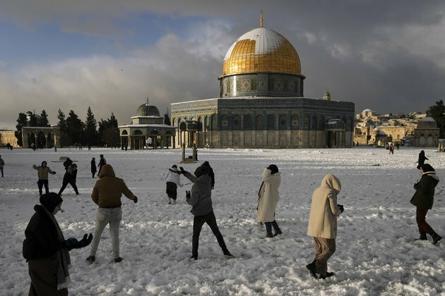 Holy Land transforms into winter wonderland