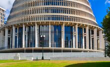 New Zealand's Parliament House, otherwise known as the Beehive. 