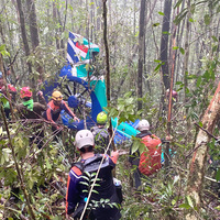 INDONESIA-SOUTH KALIMANTAN-HELICOPTER-CRASH-WRECKAGE