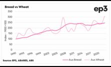  The relationship between the price of bread and wheat can be driven by many factors. Graph courtesy Episode 3.