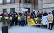 Protestors in Washington DC call for El Salvador to drop the charges against the Santa Marta Five. Source: MiningWatch Canada