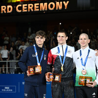(SP)CHINA-CHENGDU-THE WORLD GAMES 2025-MUAYTHAI-MEN'S -71KG-AWARDING CEREMONY(CN)