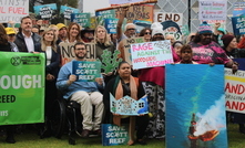 Save Scott Reef protesters outside Woodside AGM 