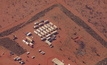 An aerial photo shows the camp at Winu in Western Australia's north