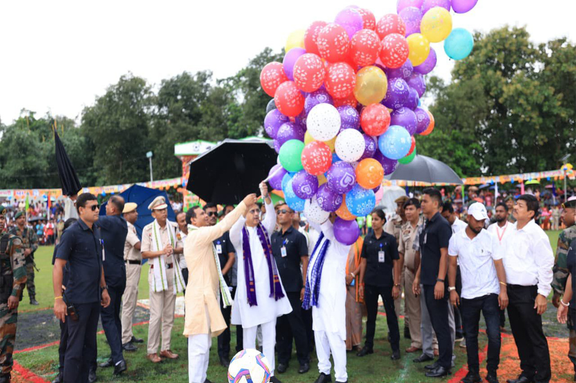"Sports key to a healthy society": Tripura CM Saha inaugurates MLA Cup Football Competition