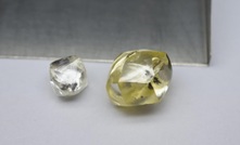 The 25ct yellow gem and 6ct stone recovered from Mothae's neck zone