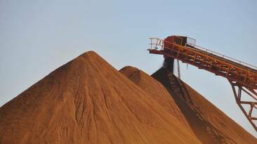 Minério de ferro empilhado/Divulgação
