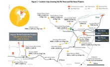 Mapa com localização do projeto Rio Novo