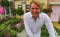 Bradstone products showcased by  TV gardener and presenter, David Domoney, at prestigious  RHS Hampton Court Palace Flower Show
