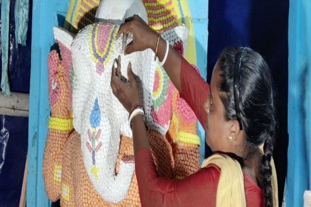 West Bengal artists come up with innovative ideas for Durga Puja, create idol with crores of chalk pencils