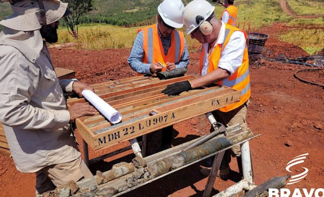 Núcleos de sondagem da Bravo no projeto PGM Luanga, no PA