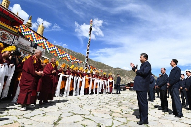 China stages rare presidential visit to Lhasa in Tibet