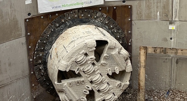 Working on Southern Water’s Southampton Link Main, the TBM Mary Anning has broken through on its drive under the M3 motorway