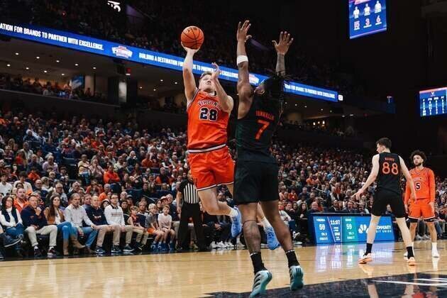 No. 14 Virginia streaks into clash with NC State