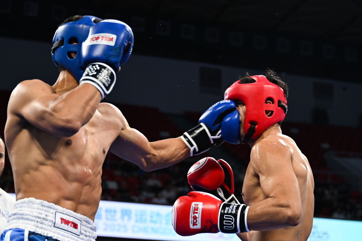 (SP)CHINA-CHENGDU-THE WORLD GAMES 2025-KICKBOXING-MEN'S K1-63.5KG-BRONZE MEDAL BOUT (CN)