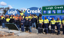  The Leigh Creek staff in happier days last week.