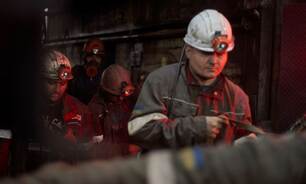 Miners at Ukraine's Pokrovske Coal