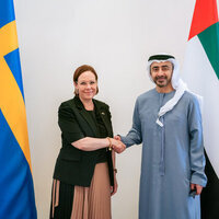 Abdullah bin Zayed receives Foreign Minister of Sweden