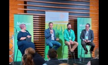  Carbon crew:  Innovation Generation carbon discussion panellists L-R Sarah Hyland (chair) Bob Nixon, Todd Price and Crawford Taylor. Photo: Claire Harris.