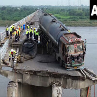 Gujarat bridge collapse: Authorities begin operation to retrieve truck from Gambhira bridge