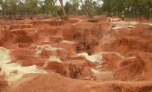  Artisinal pits at Golden Rim's Bereko prospect area