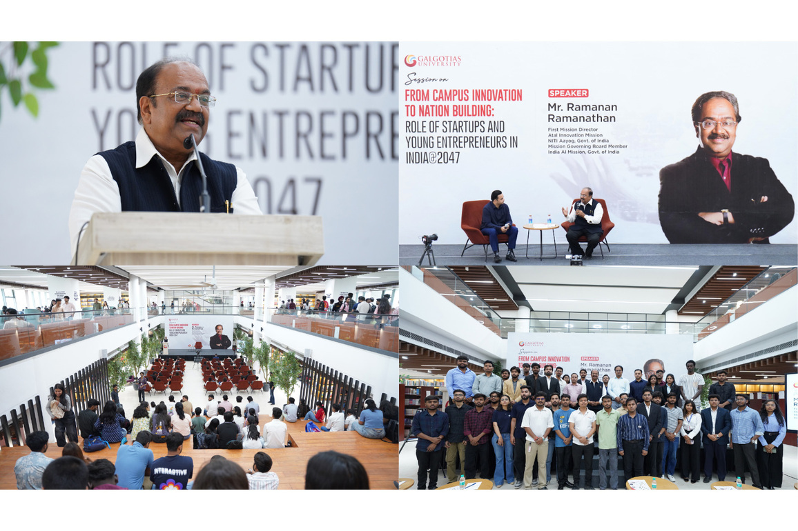 Ramanan Ramanathan, First Mission Director, Atal Innovation Mission, Applauds Entrepreneurial and Innovation Culture at Galgotias University