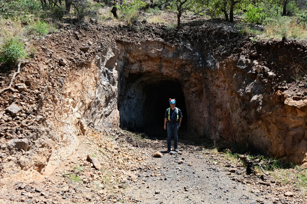 A historical portal at the Silverco mine