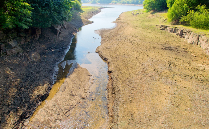 Dry conditions at a Lancashire Reservoir in 2025 | Credit: iStock