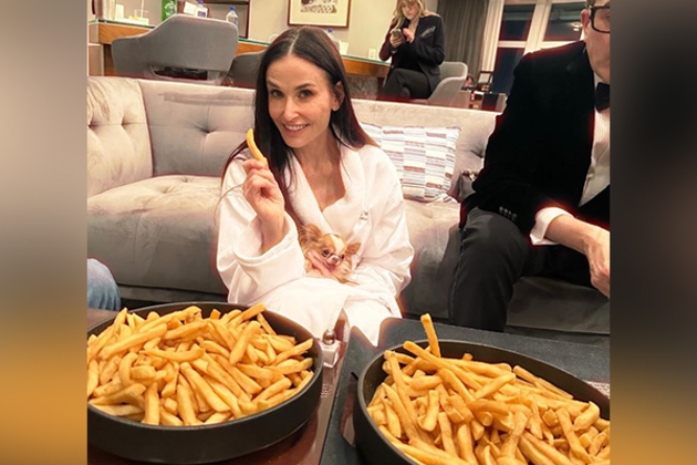 Demi Moore takes Oscars 2025 loss in stride, gorges on French fries