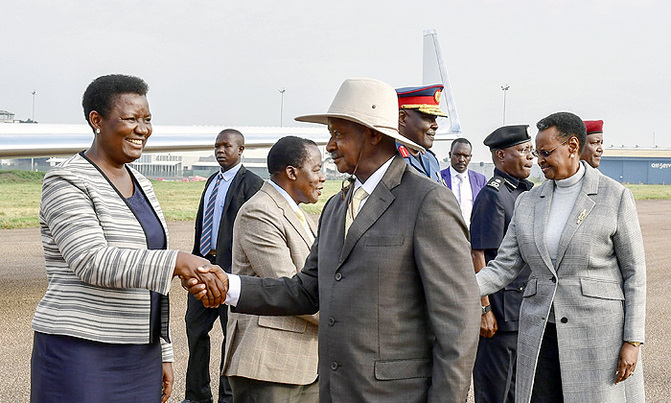 Museveni, First Lady off to South Africa Museveni, First Lady off to South Africa