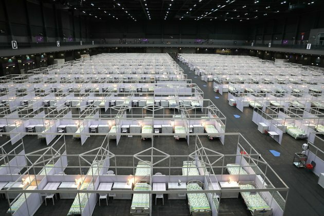 Inside makeshift hospital in Hong Kong