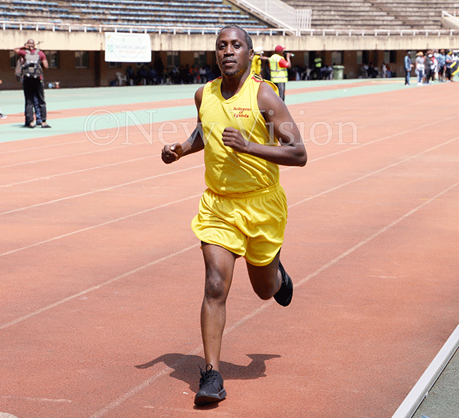  erald aruhanga in action during the  athletics competition 