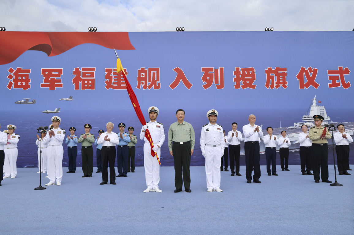 CHINA-HAINAN-SANYA-XI JINPING-FUJIAN AIRCRAFT CARRIER-COMMISSIONING (CN)