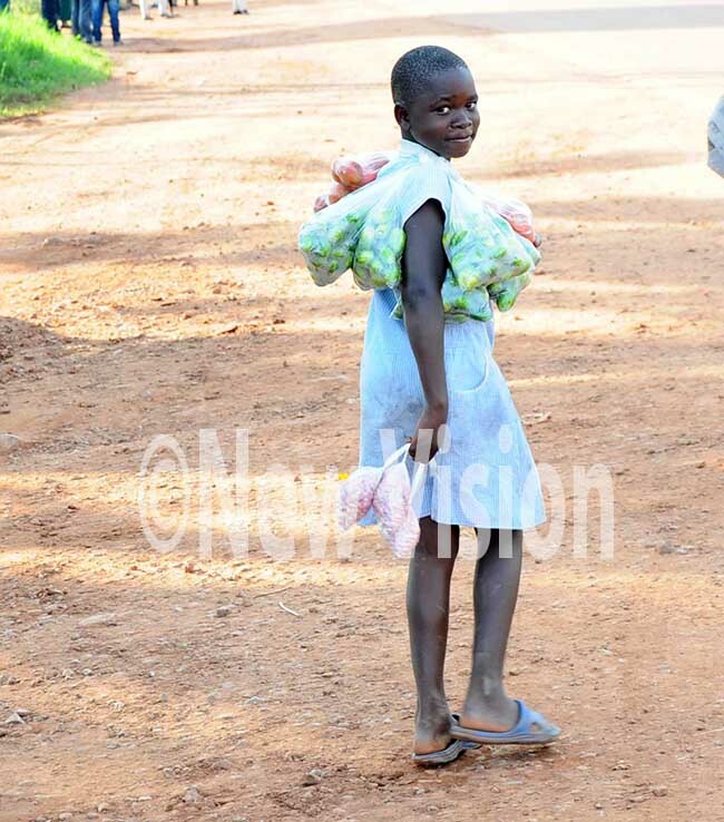  young girl vending vegetables along ort bell road uzira ampala suburb child labour counts for  45 in central with only ampala 3 eastern 30 and western region 31 despite of the overnment approved the hildren mendment ct which criminalised the use of children for labour exploitation his was ctober 10 2019hoto by amadhan bbey 