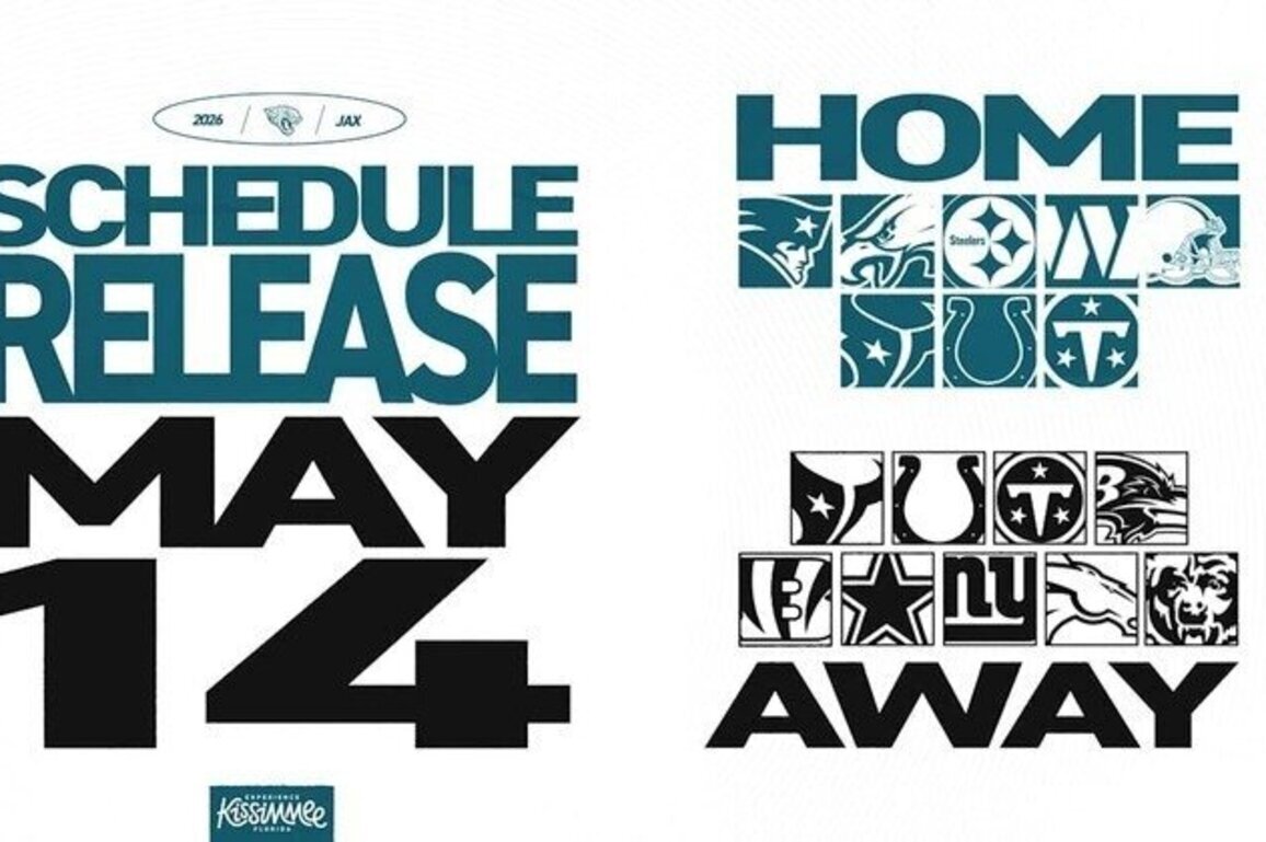 2026 NFL Schedule to be Revealed May 14; Jaguars' Opponents Set