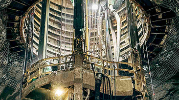 Shaft concrete lining at Tanami.