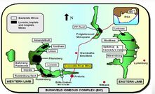  An illustration of the Bushveld complex, including the Crocodile River mine