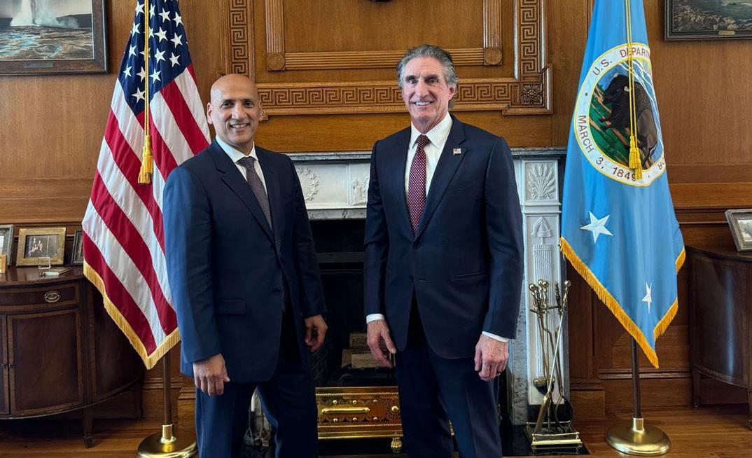 Stephen Baghdadi and US interior secretary Doug Burgum