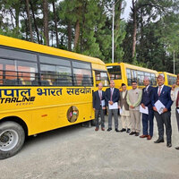 India donates 81 school buses to strengthen education across Nepal