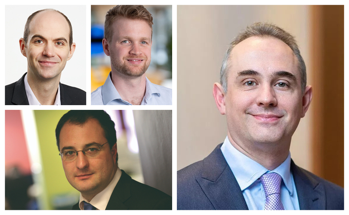 Clockwise from top left: SPP DB committee chair Jon Forsyth, LCP partner Steve Hodder, Barnett Waddingham partner Ian Mills and WTW director David Robbins