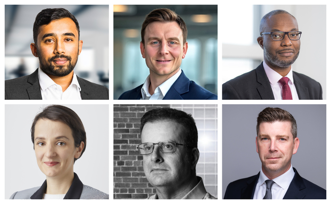 (Top row L-R:) Sachin Patel, Raymond Wright and David Otudeko (Bottom row L-R:) Marija Simpraga, Hywel Robinson and Nick Flanagan (Top row L-R:) Sachin Patel, Raymond Wright and David Otudeko (Bottom row L-R:) Marija Simpraga, Hywel Robinson and Nick Flanagan